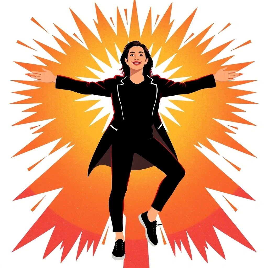 Ilustrație a unei persoane pline de energie.